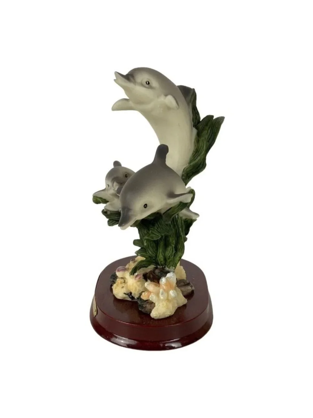 Poly Collection Dolphin Family Figurine Hand Painted Resin Sea Life Ocean Decor